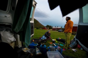 Norway / Flatanger / Sitting together on the campground © Claudia Ziegler